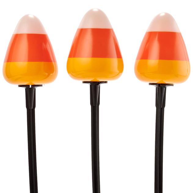 LED Candy Corn Pathway Markers - Set of 3