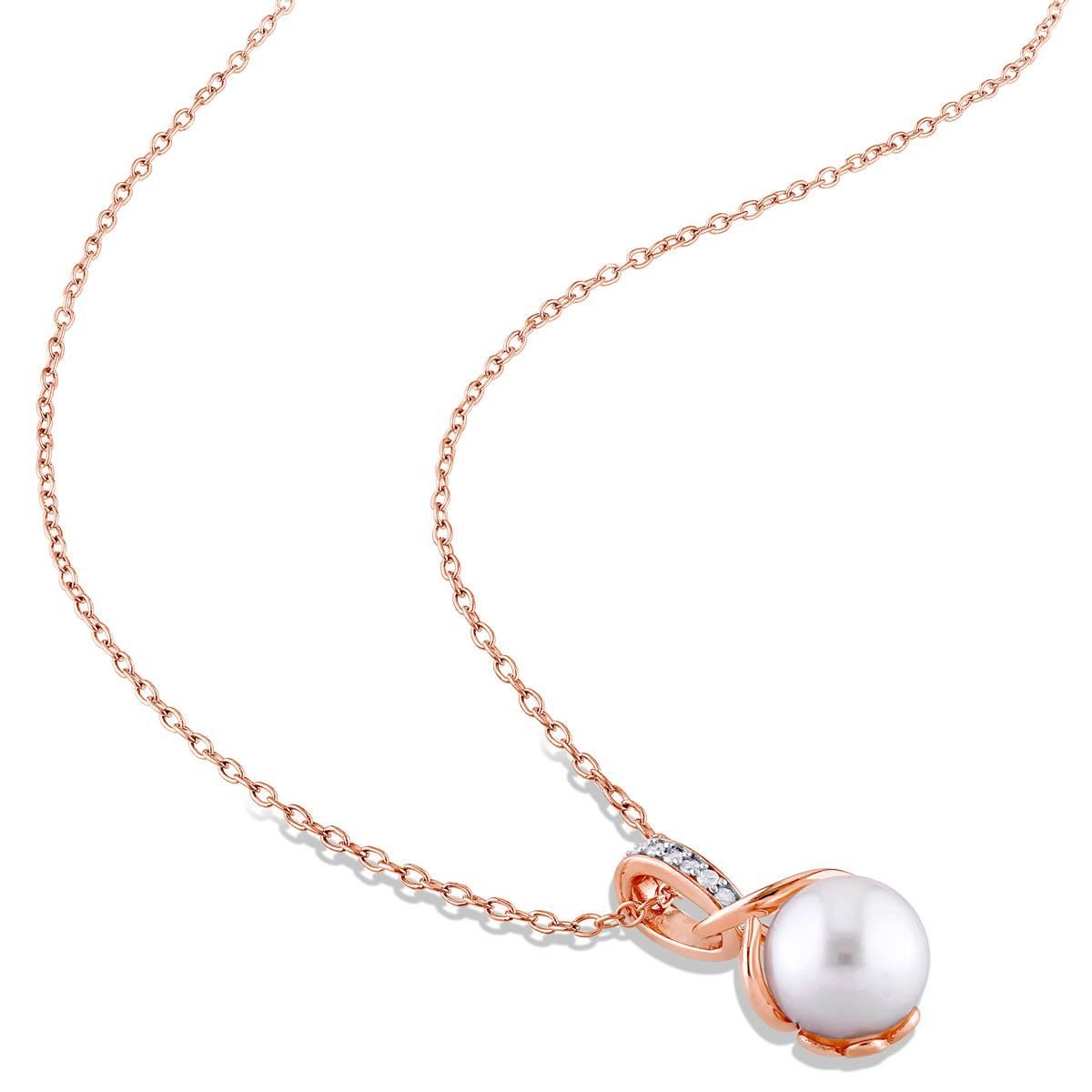 Gemstone Classics™ 18kt. Rose Gold Pearl Twist Pendant