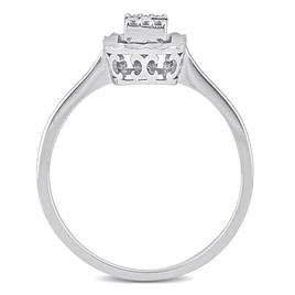 Sophia B 1/8ctw. 14kt. White Gold Baguette Square Diamond Ring