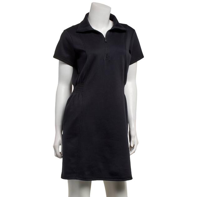 Womens Spyder Harmony 1/4 Zip Elastic Waist Short Sleeve Dress