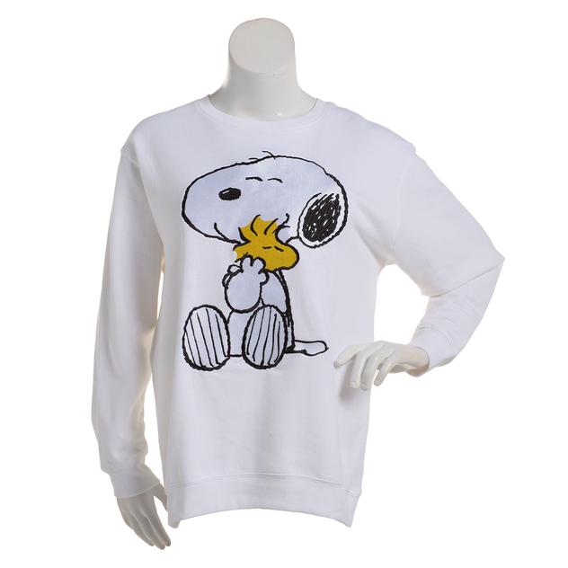 Juniors Freeze Snoopy & Woodstock Crew Neck Sweatshirt