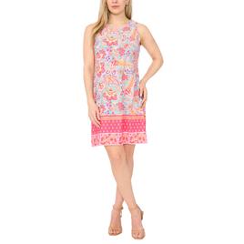 Petite MSK Sleeveless Floral Keyhole Back Shift Dress