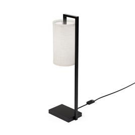 Infibrite 25in. Rectangular Frame Table Lamp with Cylinder Shade
