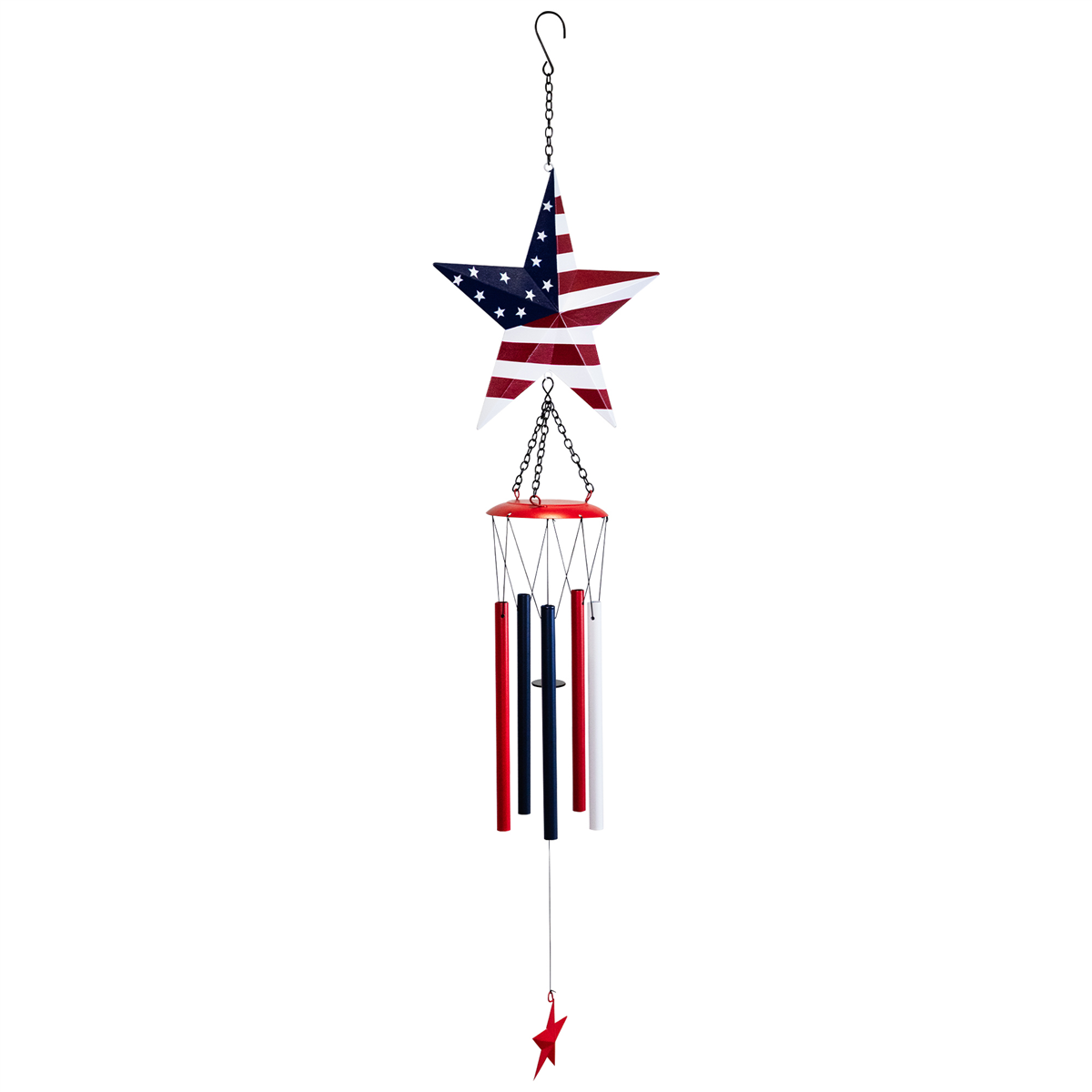 Northlight Stars and Stripes Patriotic Outdoor Garden Windchime