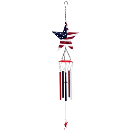 Northlight Stars and Stripes Patriotic Outdoor Garden Windchime