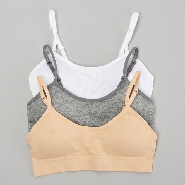 Girls (7-14) René Rofé® 3pk. Eve Butterfly Seamless Bralettes