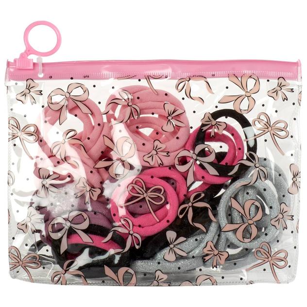Girls Capelli® New York 60pc. Ponytail Holders in Bow Pouch