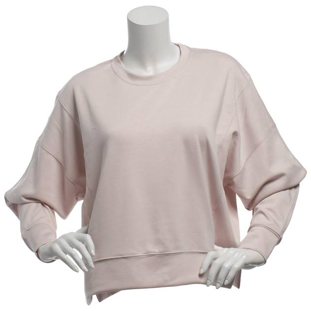 Womens Catherine Malandrino Solid Pullover Crew Neck Sweatshirt