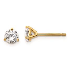 Pure Fire 14kt. Yellow Gold Lab Grown 2/3ctw. Diamond Earrings