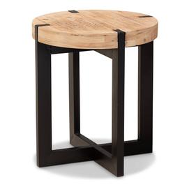 Baxton Studio Horace Natural Brown Finished Wood End Table