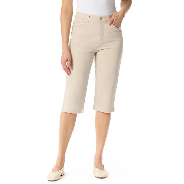 Petite Gloria Vanderbilt Amanda Solid Split Hem Capris