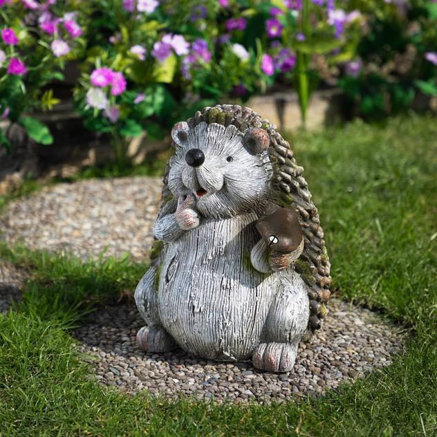 Northlight Hedgehog w/ Mushroom Garden Statue