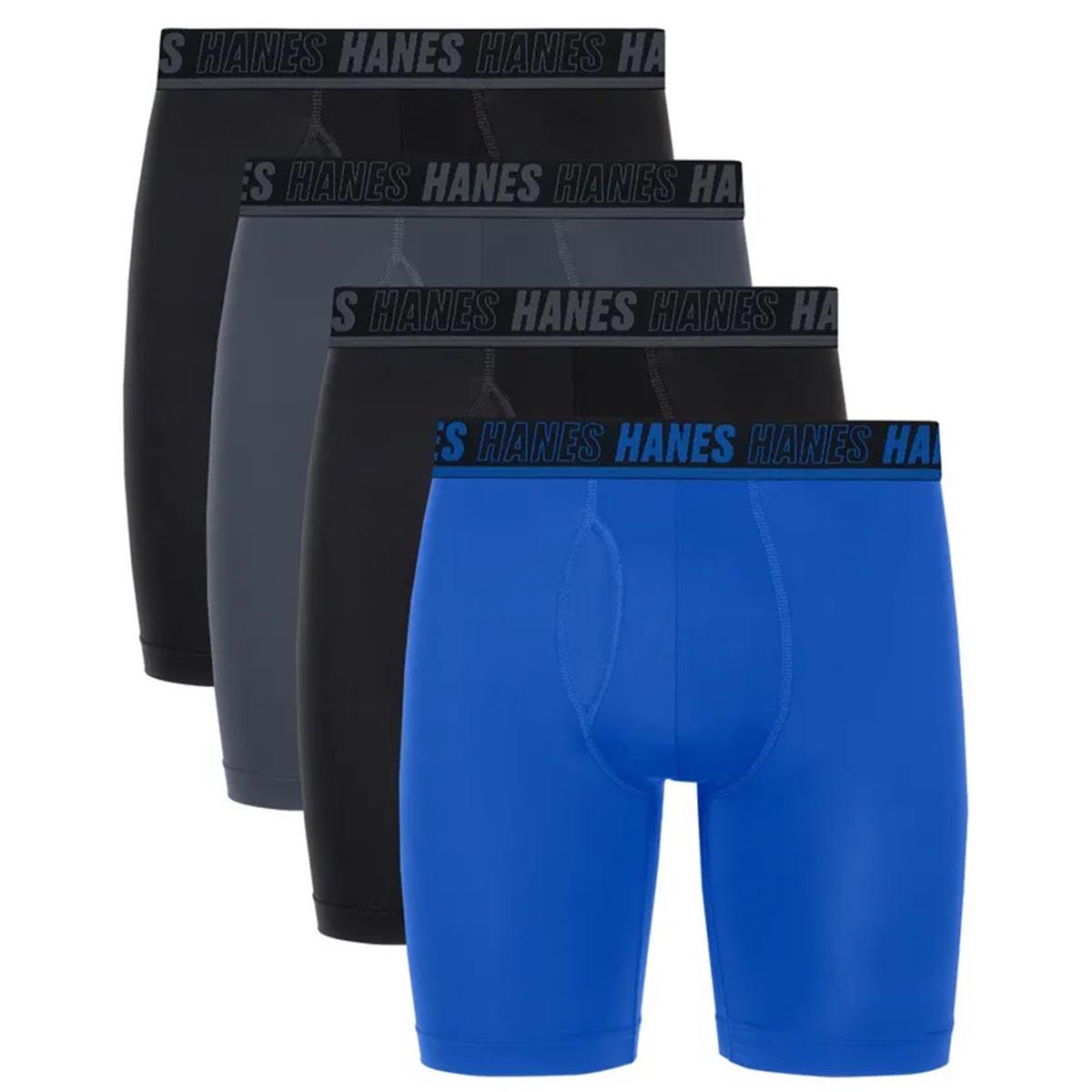 Mens 4pk. Hanes(R) Moves Long Leg Boxer Briefs