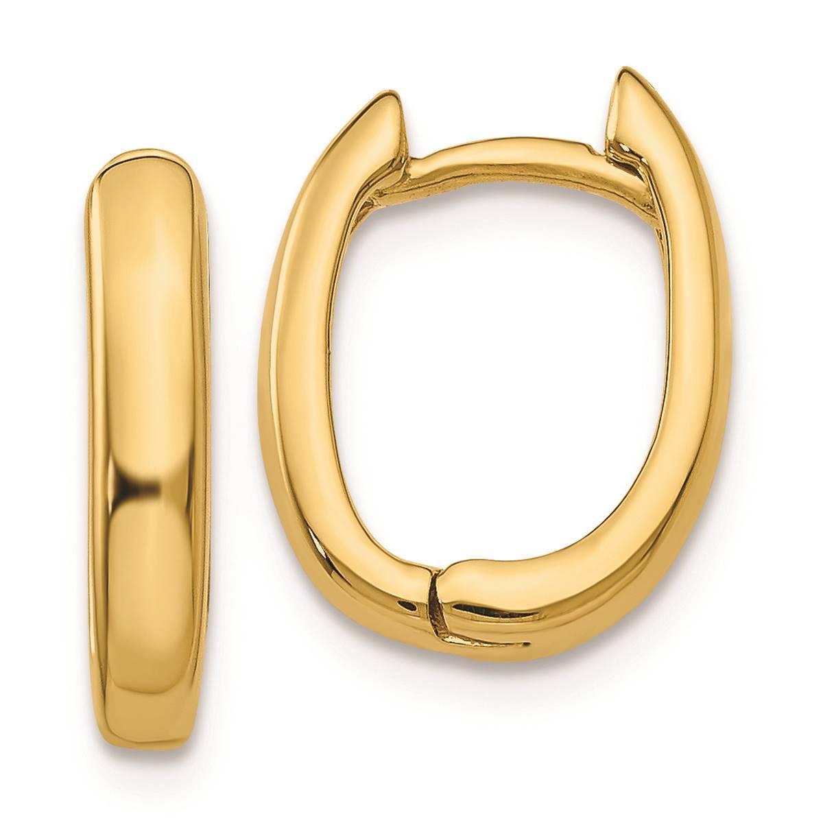 Gold Classics(tm) 14kt. Gold High Polished Oval Hoop Earrings