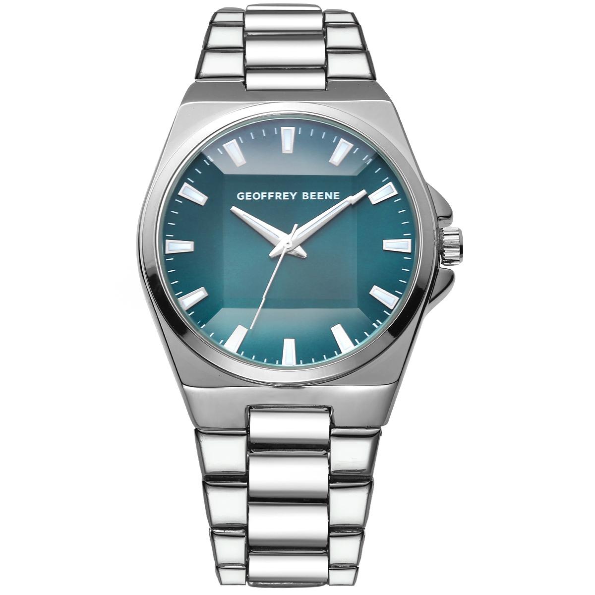 Mens Geoffrey Beene Faceted Glass bracelet Watch - GB8224SLTL