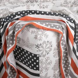 Kathy Ireland Turkish Cotton Flannel Holiday Flurries Sheet Set
