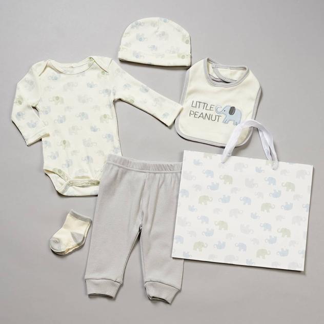 Baby Boy (NB-6M) Kyle & Deena® 7pc. Elephant Hanging Gift Set
