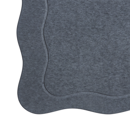 VCNY Home Grey Carved Scallop Diatomite Stone Bath Mat