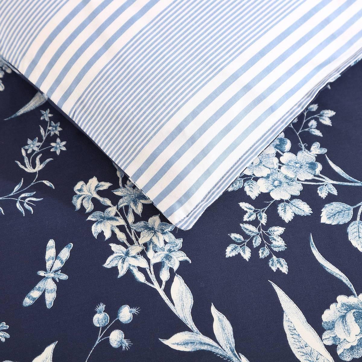 Laura Ashley Branch Toile Cotton Reversible Duvet Cover Set