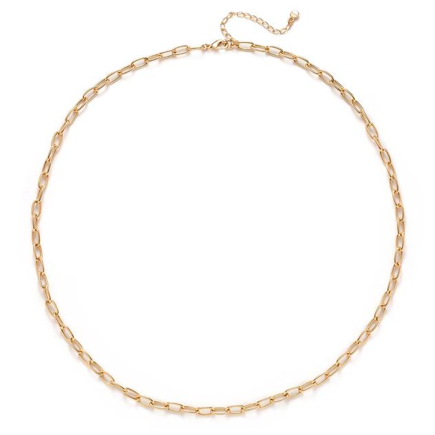 Wearable Art Gold-Tone Paperclip Link Necklace