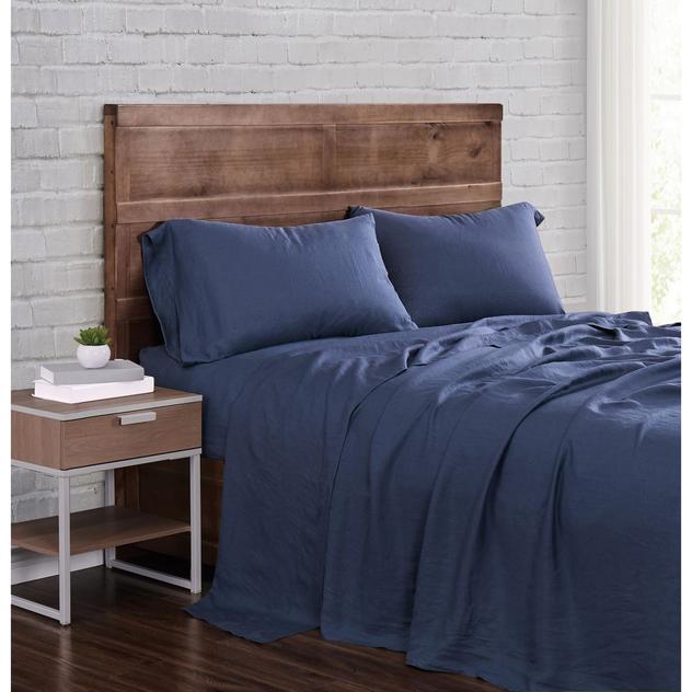 Brooklyn Loom Navy Moisture Wicking Sheet Set