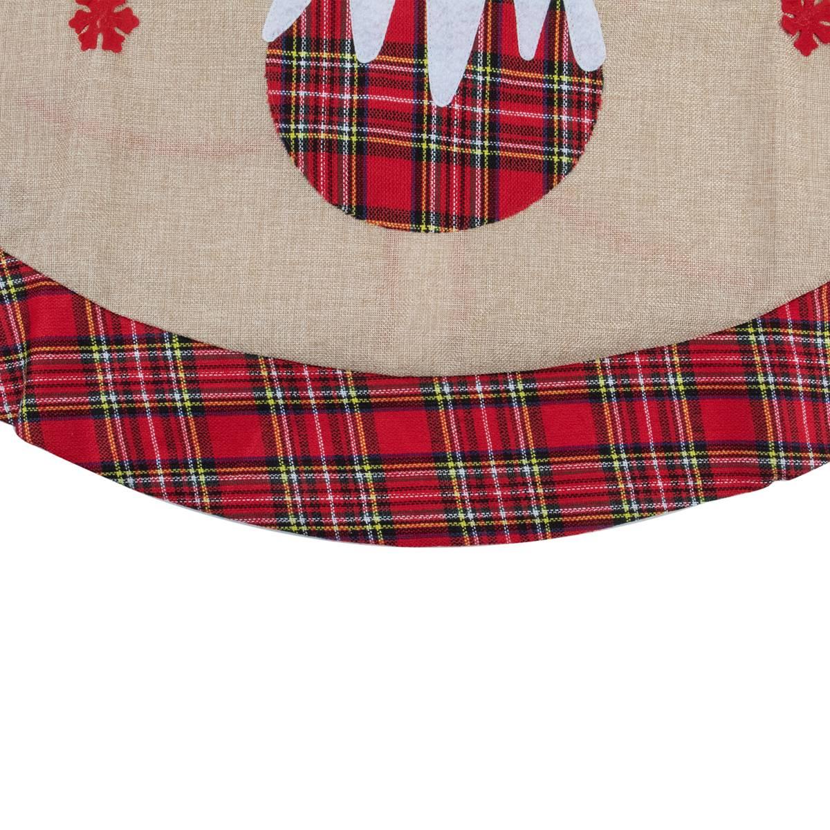 Northlight Seasonal 48in. Burlap Plaid Christmas Tree Skirt