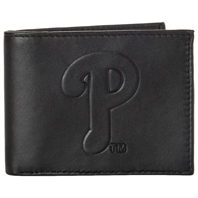 Mens MLB Philadelphia Phillies Logo Genuine Leather Wallet