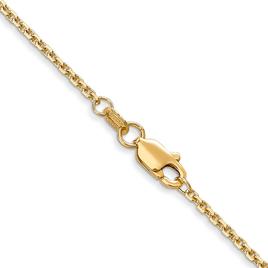 Unisex Gold Classics™ 1.45mm. Solid Diamond Cut 14in. Necklace