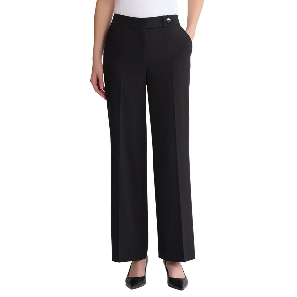 Womens Jones New York Straight Leg Dress Pants with Extended Tab