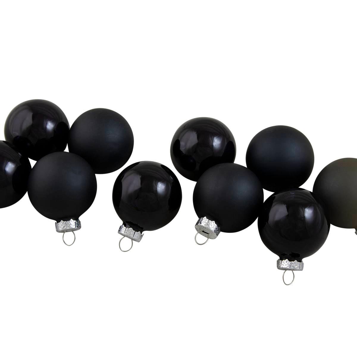 Northlight Seasonal 10ct. Black Glass Ball Christmas Ornaments
