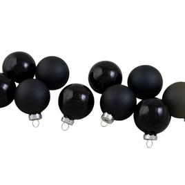 Northlight Seasonal 10ct. Black Glass Ball Christmas Ornaments
