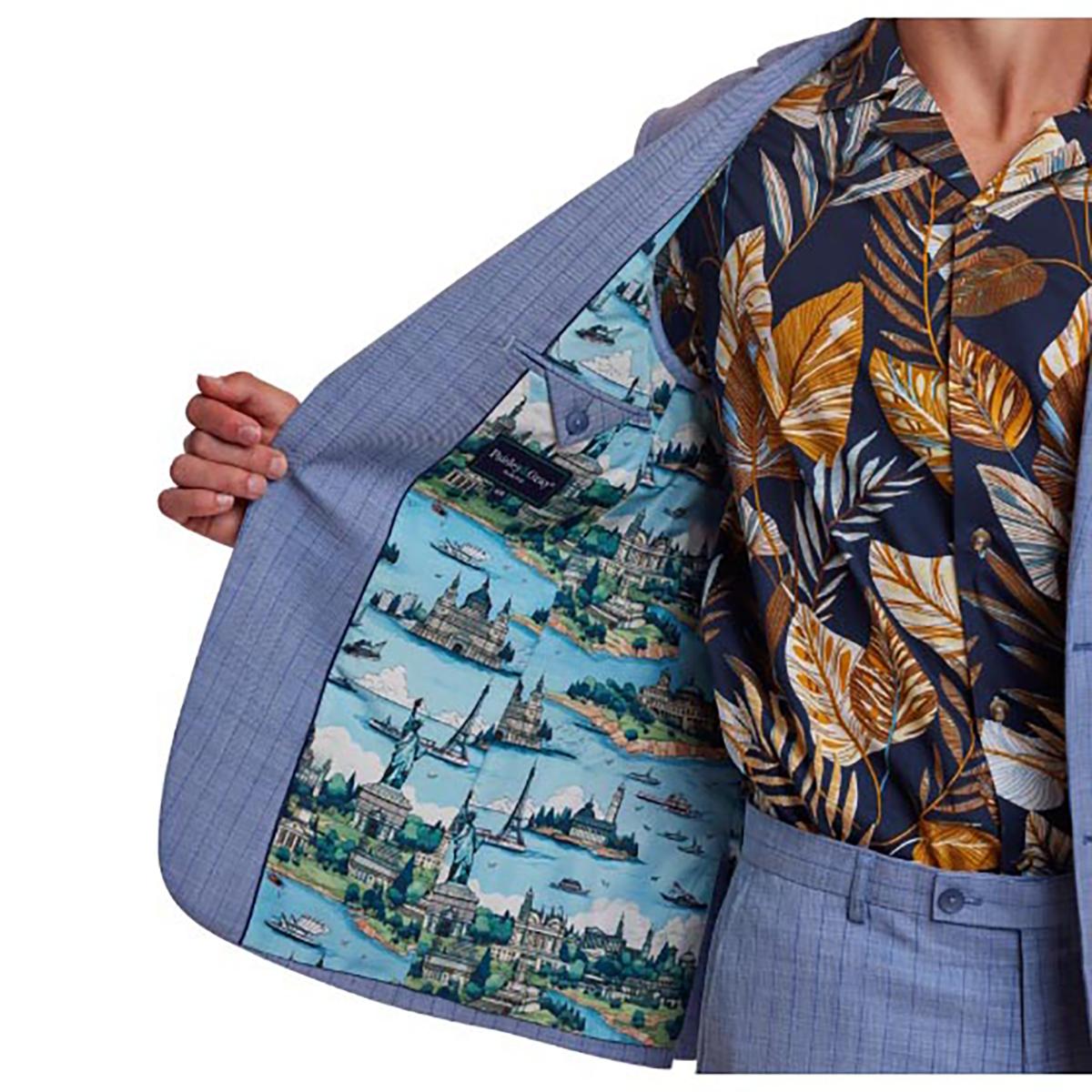 Mens Paisley & Gray® Suit Jacket - French Blue