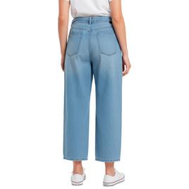Petite d.jeans® High Rise Featherweight Wide Ankle Belt Jeans