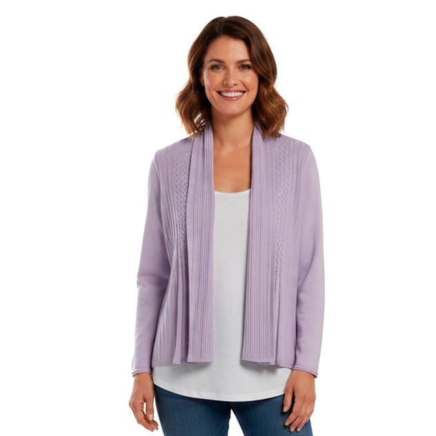 Plus Size 89th & Madison Zig Zag Long Sleeve Pleated Shrug