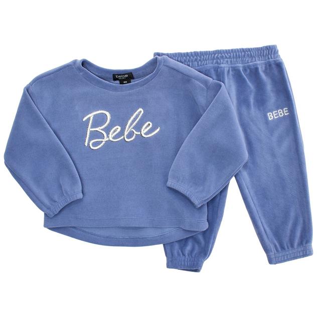 Baby Girl (12-24M) Bebe Fleece Sweatshirt & Joggers Set