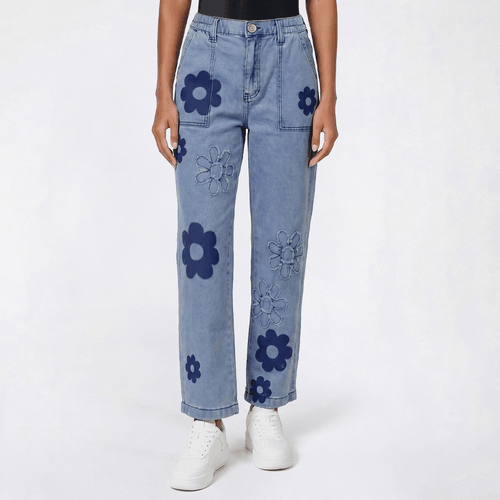 Juniors Gogo Jeans Floral Print Jeans
