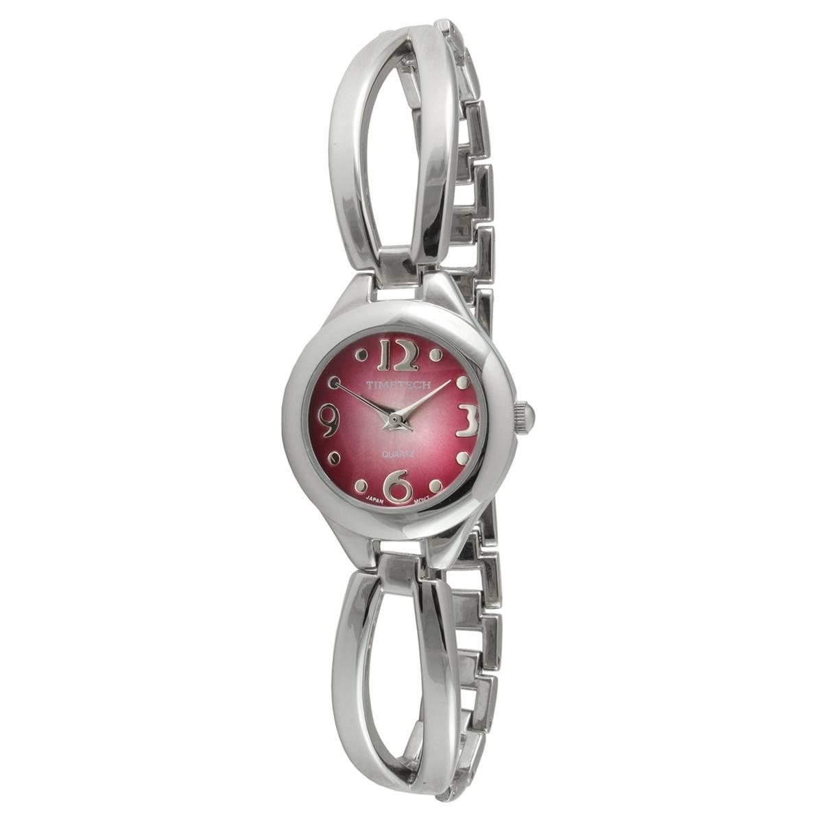 Womens TIMETECH Fashion Silver-Tone Bangle Bracelet Watch - 2688L