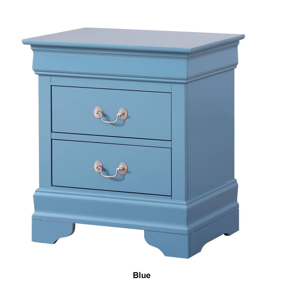 Passion Furniture Louis Philippe 2-Drawer Nightstand