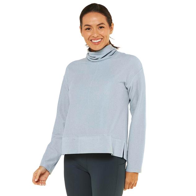 Womens RBX Mini Stripe Plush Cowl Neck Sweatshirt