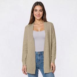 Womens 89th & Madison Long Sleeve Open Front Back Detail Cardigan