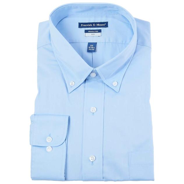 Mens Big & Tall Preswick & Moore® Wrinkle Free Dress Shirt- Della