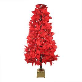 Northlight Seasonal 4in. Pre-Lit Poinsettia Christmas Tree