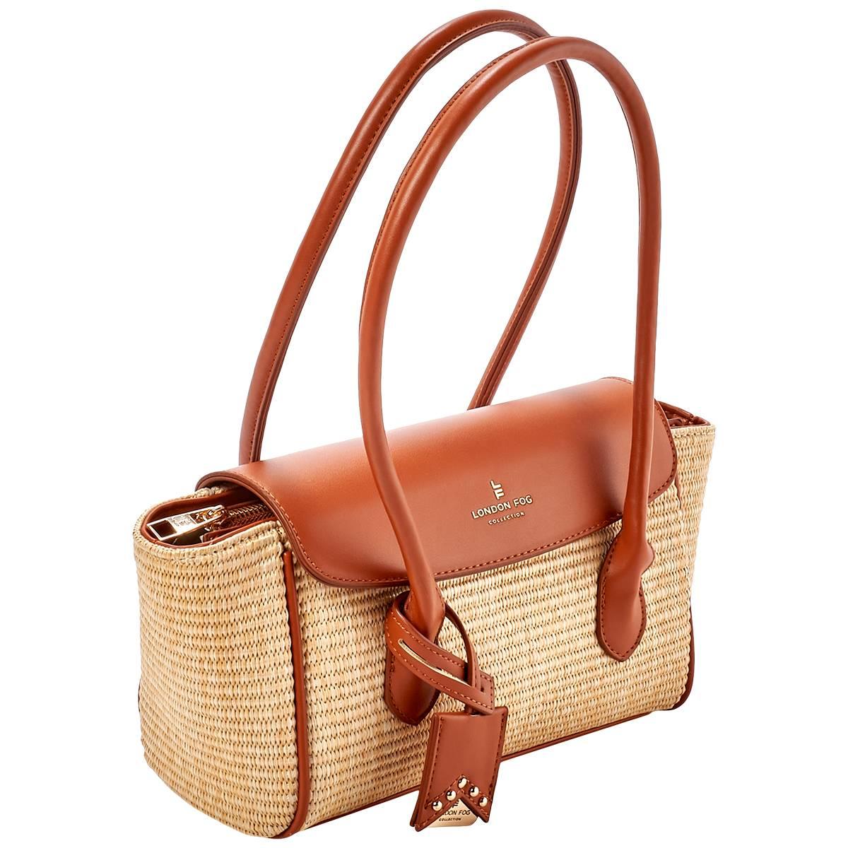 London Fog Harley Mini Straw Satchel