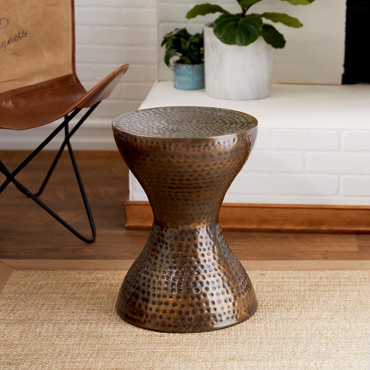 9th & Pike® Bronze Iron Country Accent Table