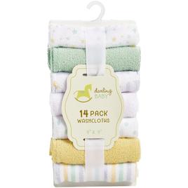 Baby Unisex Darling Baby 14pk. Neutral/Solid/Stripe Towels