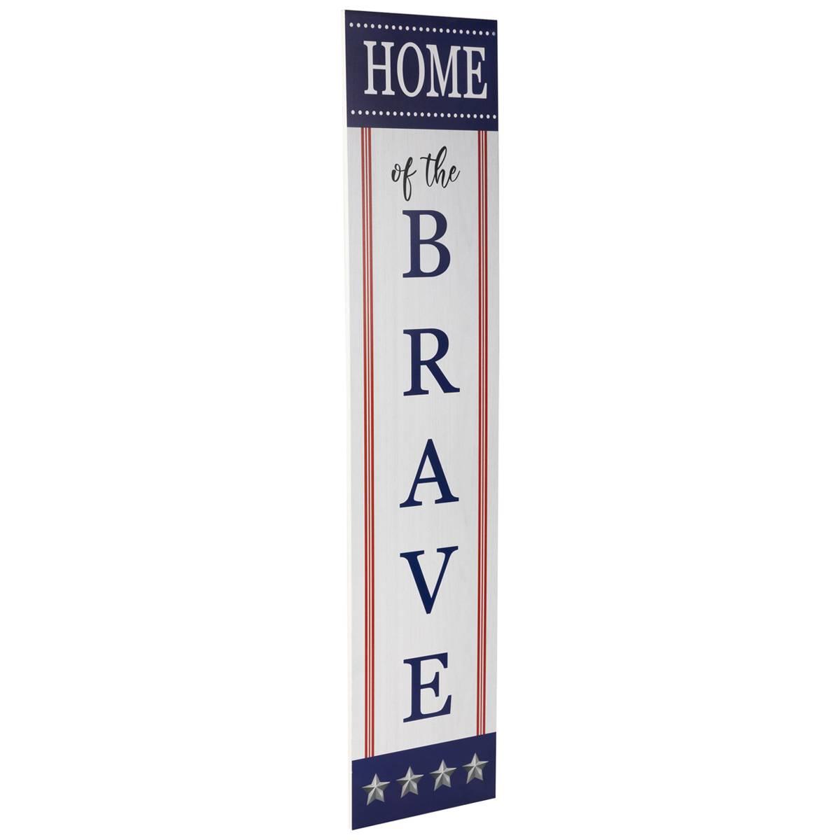 Northlight Seasonal "Home of the Brave" Porch Board Sign
