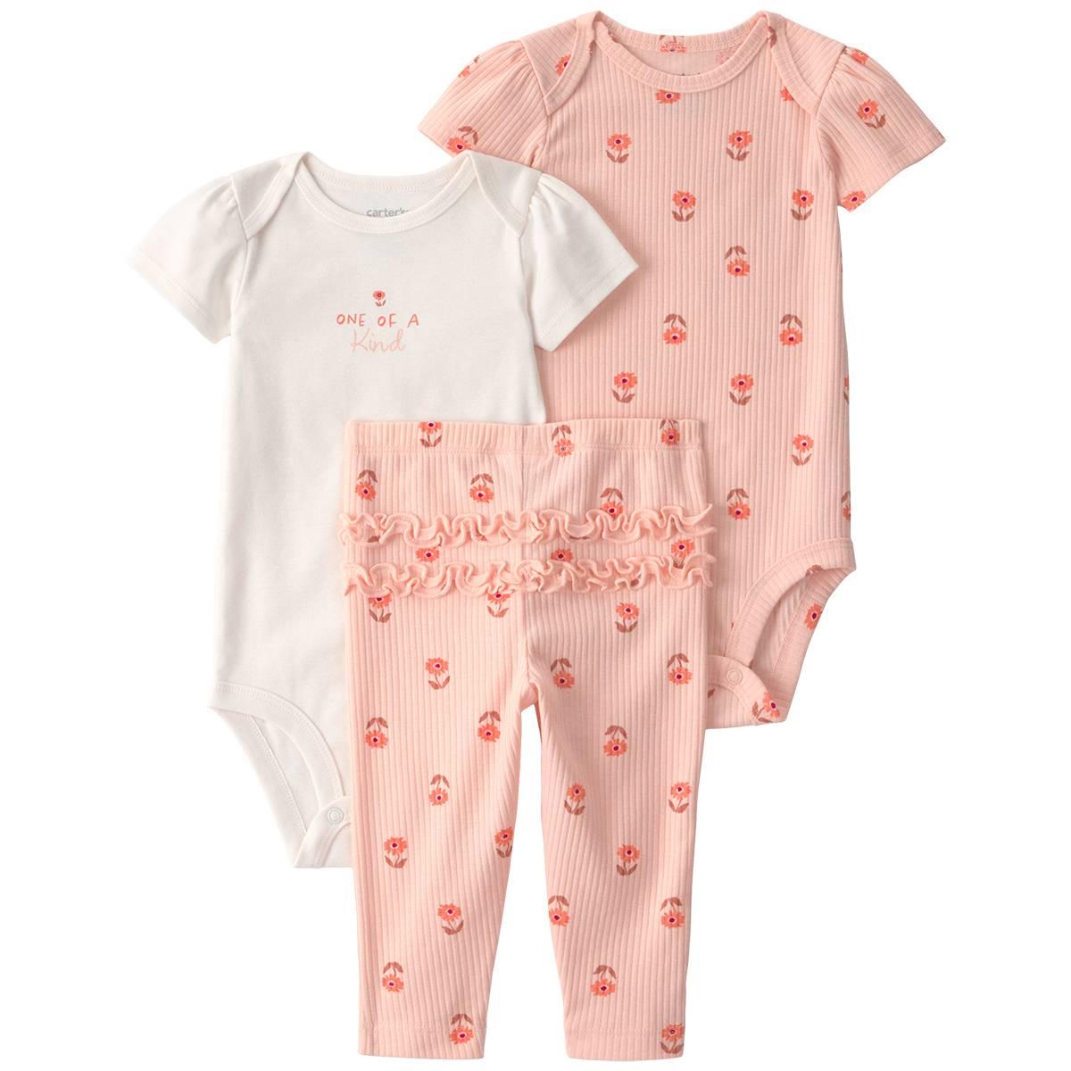 Baby Girl (NB-24M) Carter''s(R) One of a Kind Flower Leggings Set