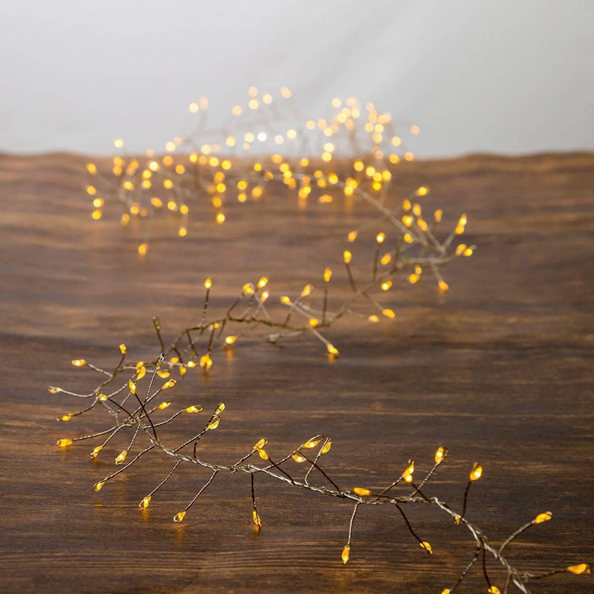 Kurt Adler Fairy Cluster Garland w/ Cool White LED Twinkle Lights