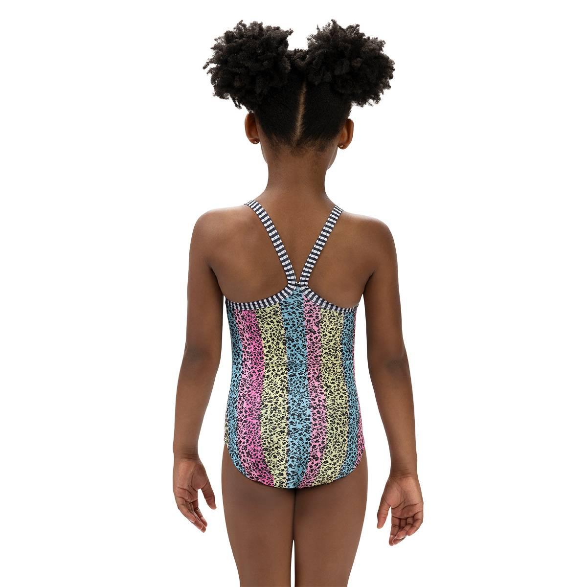 Toddler Girls Dolfin® Floret Criss-Cross One Piece Swimsuit