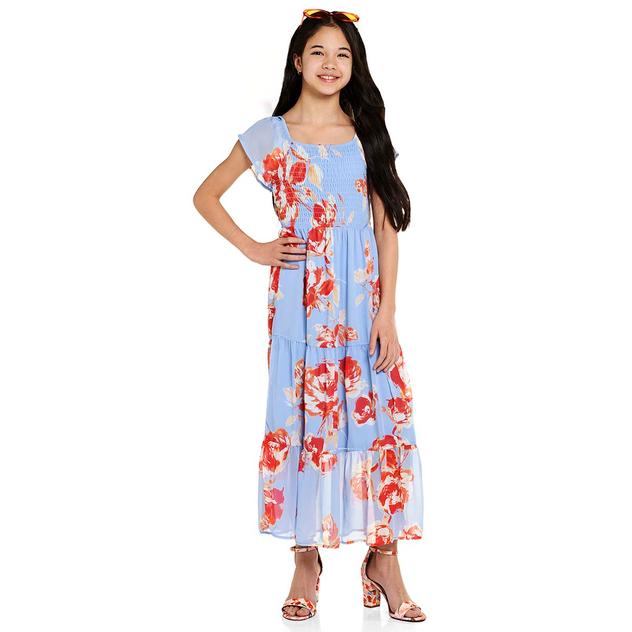 Girls (7-16) Speechless® Floral Smocked Maxi Dress w/ Sunglasses